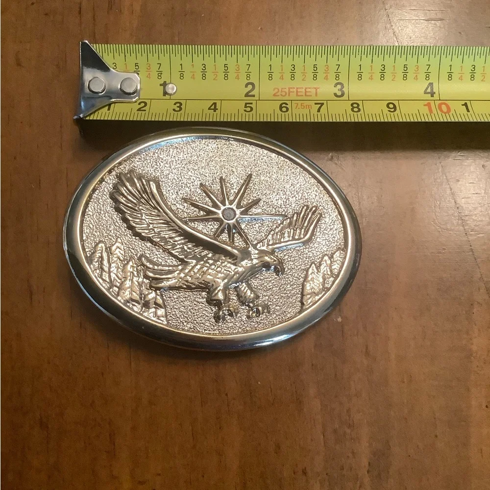 American Eagle Belt Buckle with .25pt Diamond